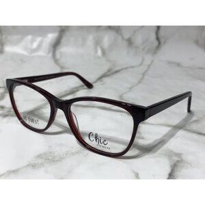 CHIC EYEWARE ASHLEY 57-17-145 WINE RED Plastic Glasses Frames